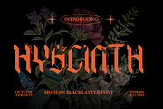 Hyacinth - Modern Blackletter, a Blackletter Font by Dharmas Foundry (Thumbnail 1 of 15)