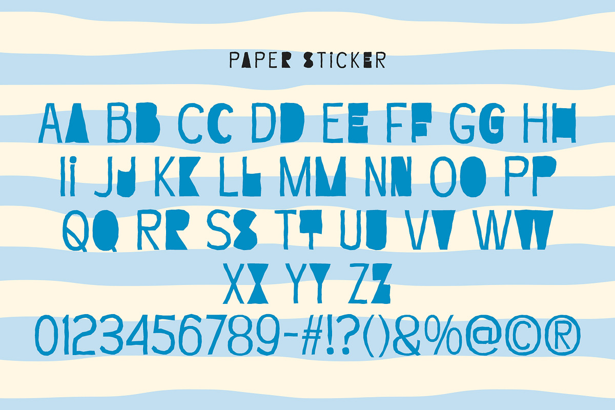 Paper Sticker, a Symbol Font by Nathatype (Photo 7 of 11)