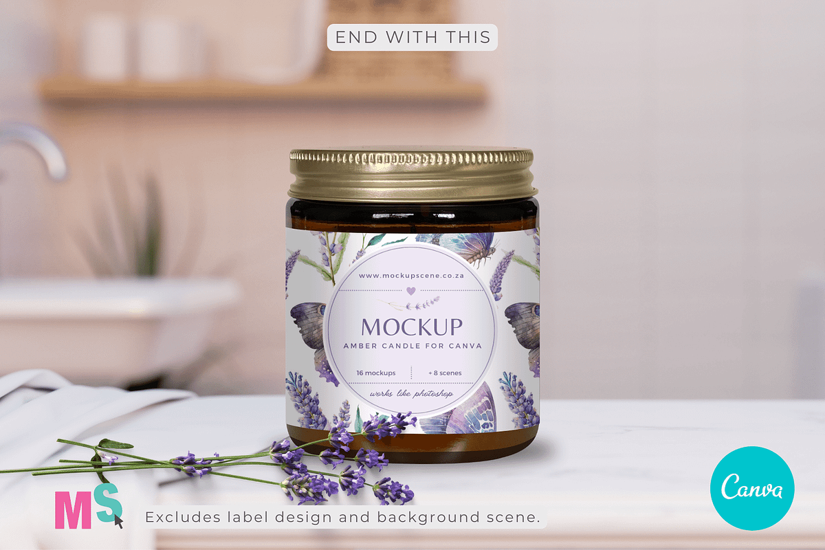 Amber Candle Jar Mockup for Canva, a Mockup by Mockup Scene (Photo 15 of 21)