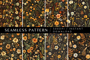 8 Autumn Woodland Ferns Patterns, a Pattern Graphic by Inknfolly (Thumbnail 1 of 6)