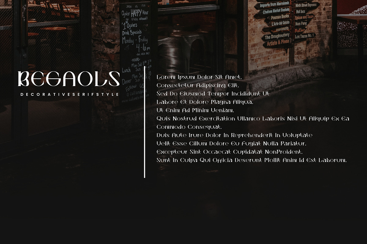 Begaols Decorative Font Style., a Serif Font by VectorCraft (Photo 2 of 2)