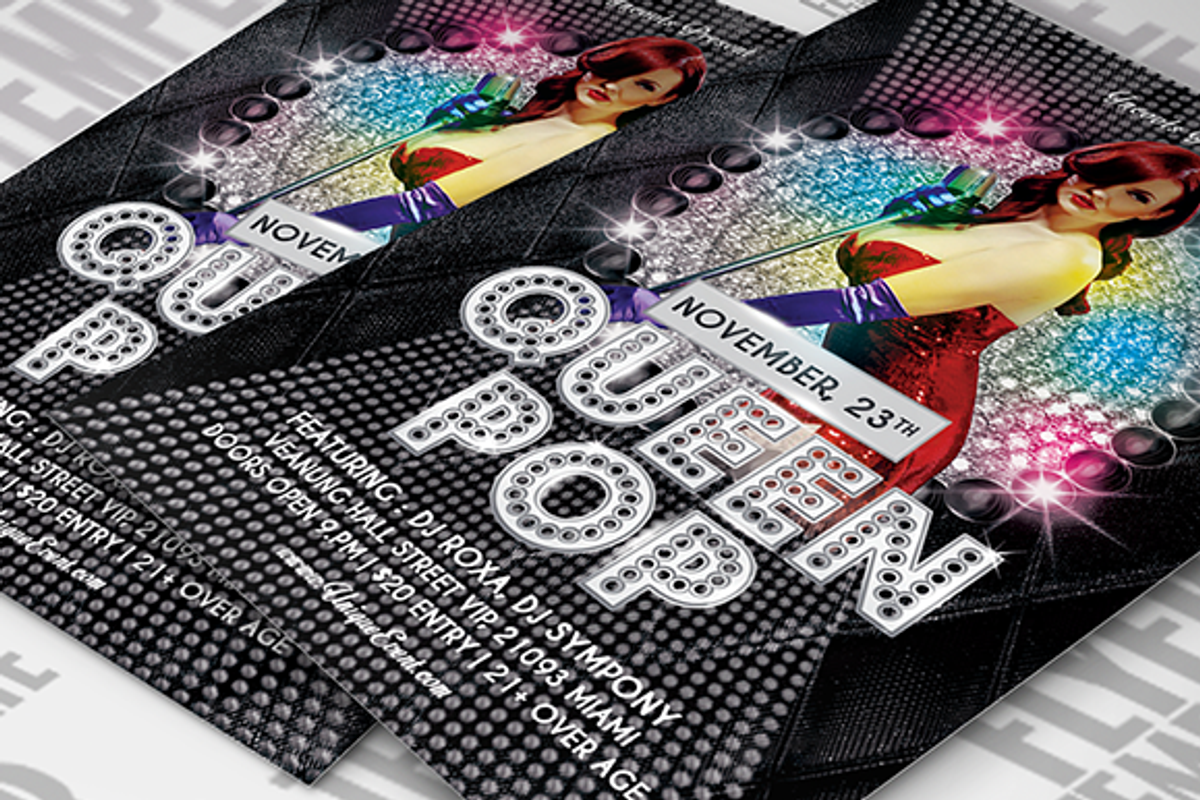 Queen Pop Flyer Template, a Flyer Template by temphall (Photo 2 of 2)