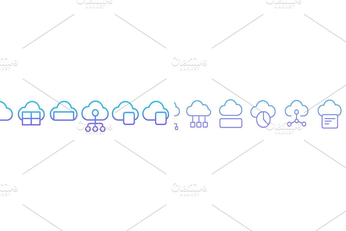 Cloud computing icons representing, a Technology Illustration by ZinetroN