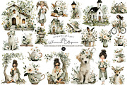 Whimsical Cottagecore Clipart Set, an Illustration by DreamCafeArt (Thumbnail 1 of 6)
