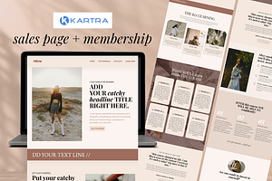 Kartra Sales Page + Membership, a Landing Page Template by Solana Creative Co.