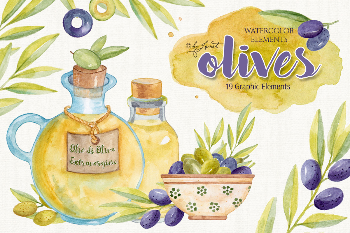 Olives Collection, an Illustration by helloPAPER (Photo 1 of 2)