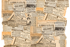 Newspaper pieces antique advertising, an Arts & Entertainment Photo by LiliGraphie