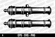 Historical field cannon on wheels, an Object Illustration by Vectorhight (Thumbnail 2 of 3)