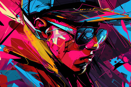 Colorful Abstract Urban Style Hiphop, an Abstract Photo by Pixeness