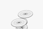 Modern table with two glass tabletop, a Furniture 3D Model by CGTales (Thumbnail 10 of 11)