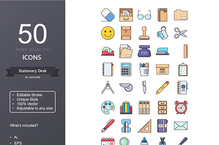 Stationary Desk, an Emoji Icon by Vector Stall