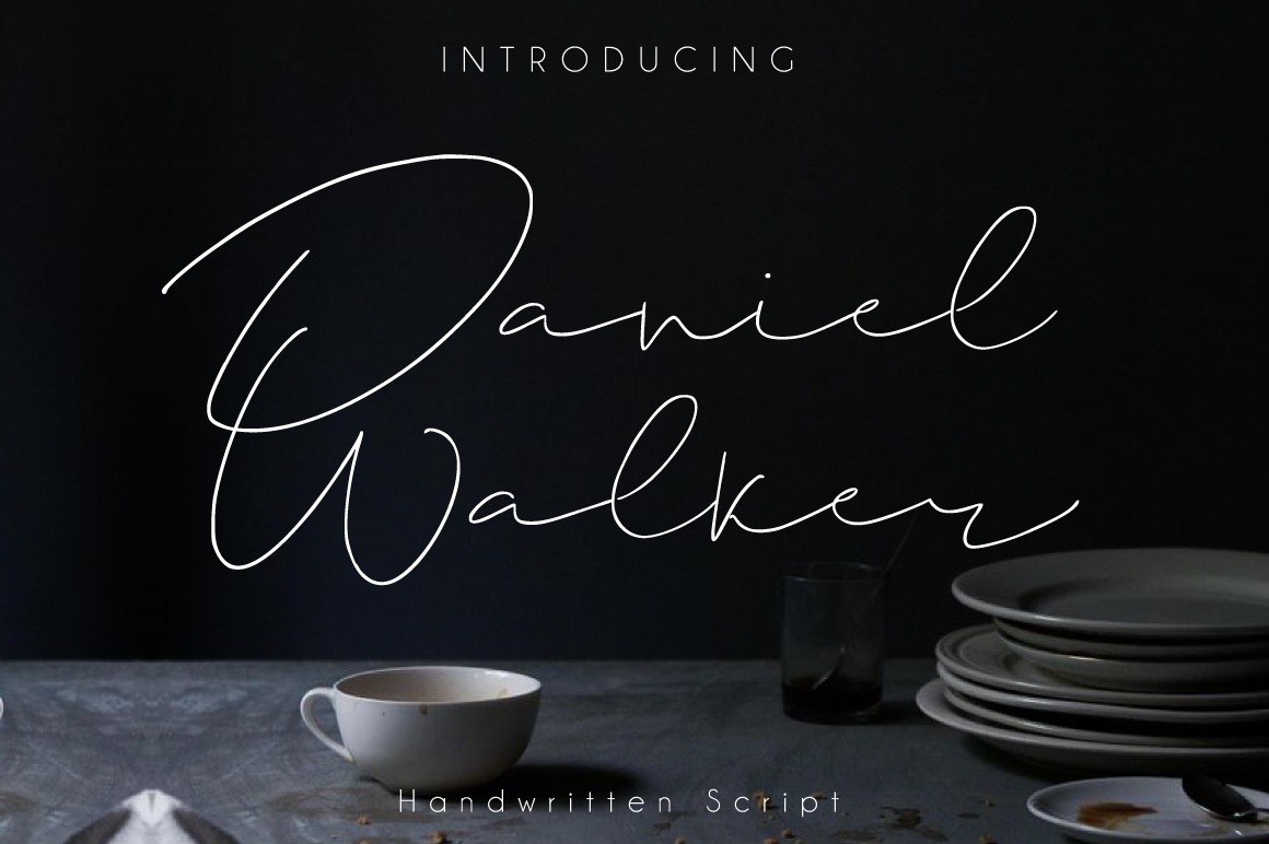 Daniel Walker Script, a Script Font by Creamy Script