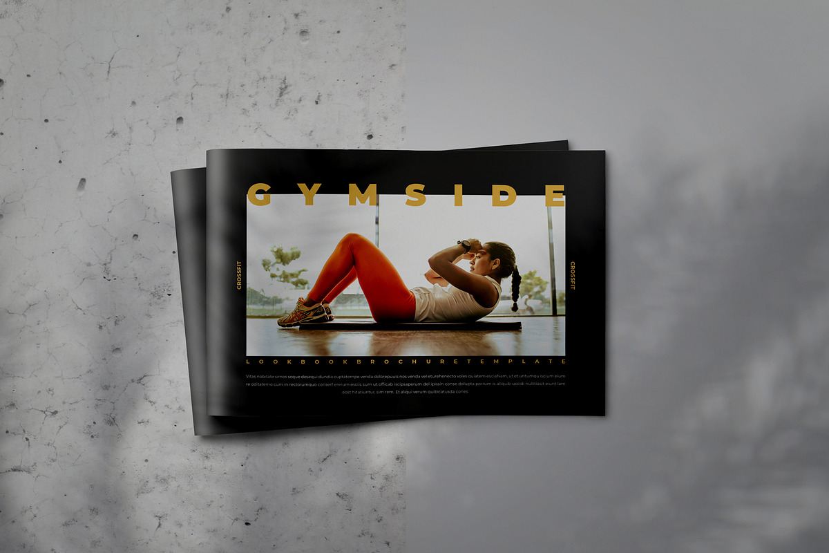 GYMSIDE Lookbook Brochure Template, a Brochure Template by Indotitas (Photo 1 of 9)