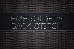 Embroidery Backstitch, a Font by JoZOO