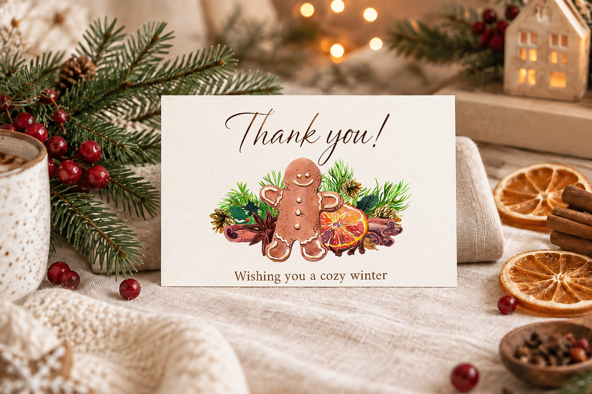 Watercolor Christmas Food Clipart, a Food Illustration by Where summer is (Photo 11 of 11)