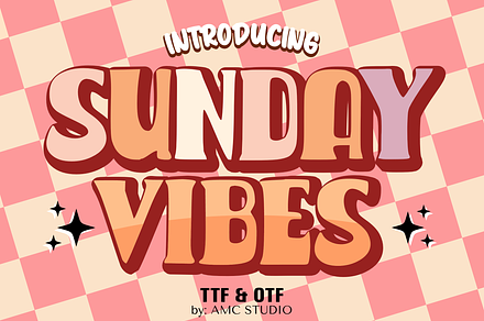 Sunday Vibes - Retro Font Types, a Font by AMC STUDIO