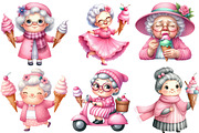 Quirky Grandma Love Ice Cream, an Illustration by Designworld (Thumbnail 2 of 5)