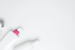 Skin care and beauty concept. Cosmetic beauty products. Bottles and tubes with, a Photo by matucha