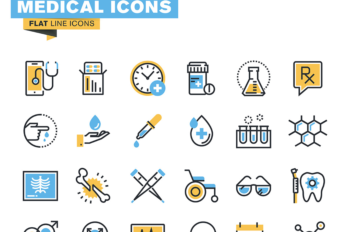 Medical icons, an Outline Icon by PureSolution (Photo 2 of 2)