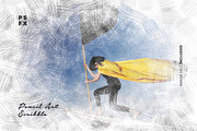 Pencil Art Scribble Photo Effect, a Layer Style Add-On by WudelMbois Studio (Thumbnail 2 of 3)
