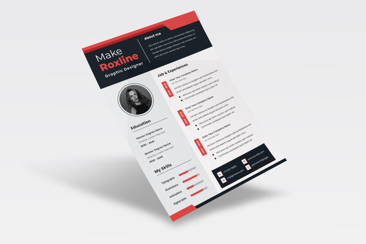 Resume CV, a Resume Template by dokudokunomi (Photo 2 of 4)