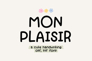 Mon Plaisir cute font handwriting