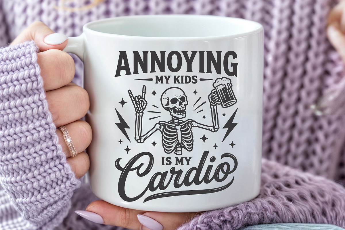 Annoying My Kids Is My Cardio SVG, a Seasonal Illustration by Rose Art (Photo 5 of 8)