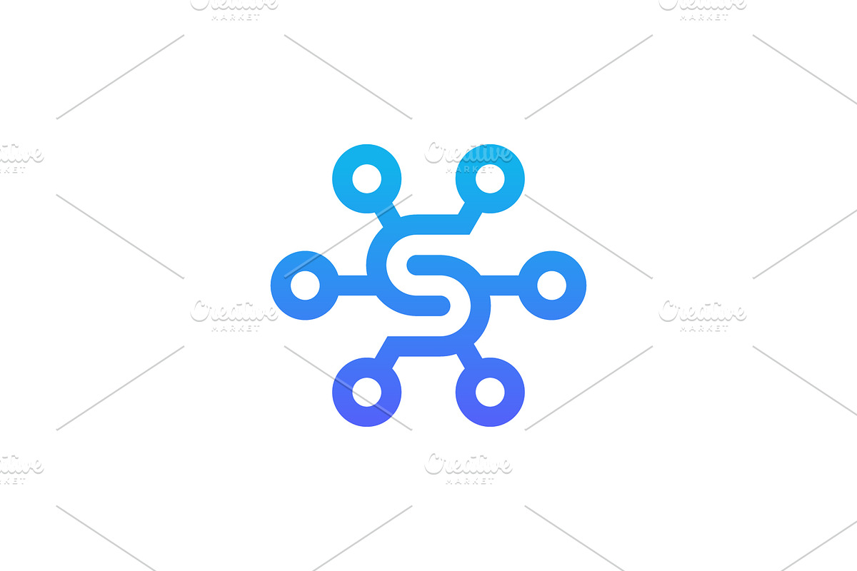 letter S network link digital logo, a Branding & Logo Template by Rasagama Studio