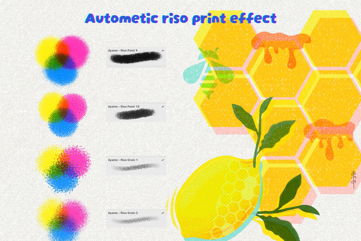 Procreateibox Risograph Brushes, a Brush Add-On by ProcreateiBox (Photo 4 of 10)