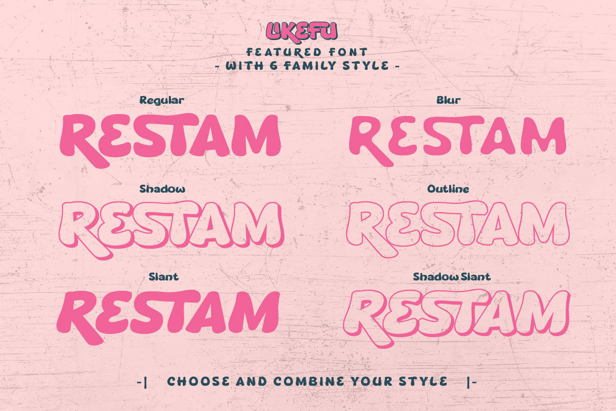 Likefu - Retro Display Font, a Handwritten Font by twinstd (Photo 5 of 10)