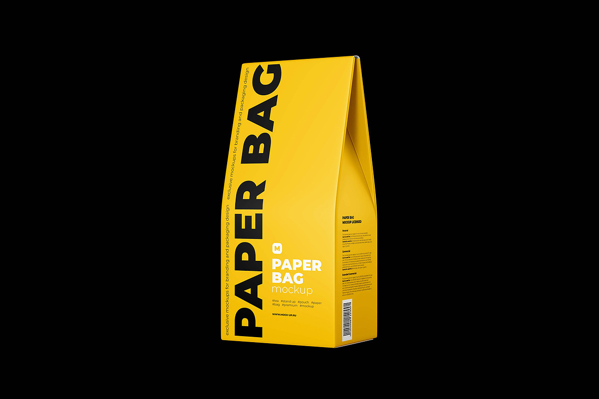 Paper Bag Mockup. Half Side - L view, a Packaging Mockup by easymock (Photo 7 of 11)