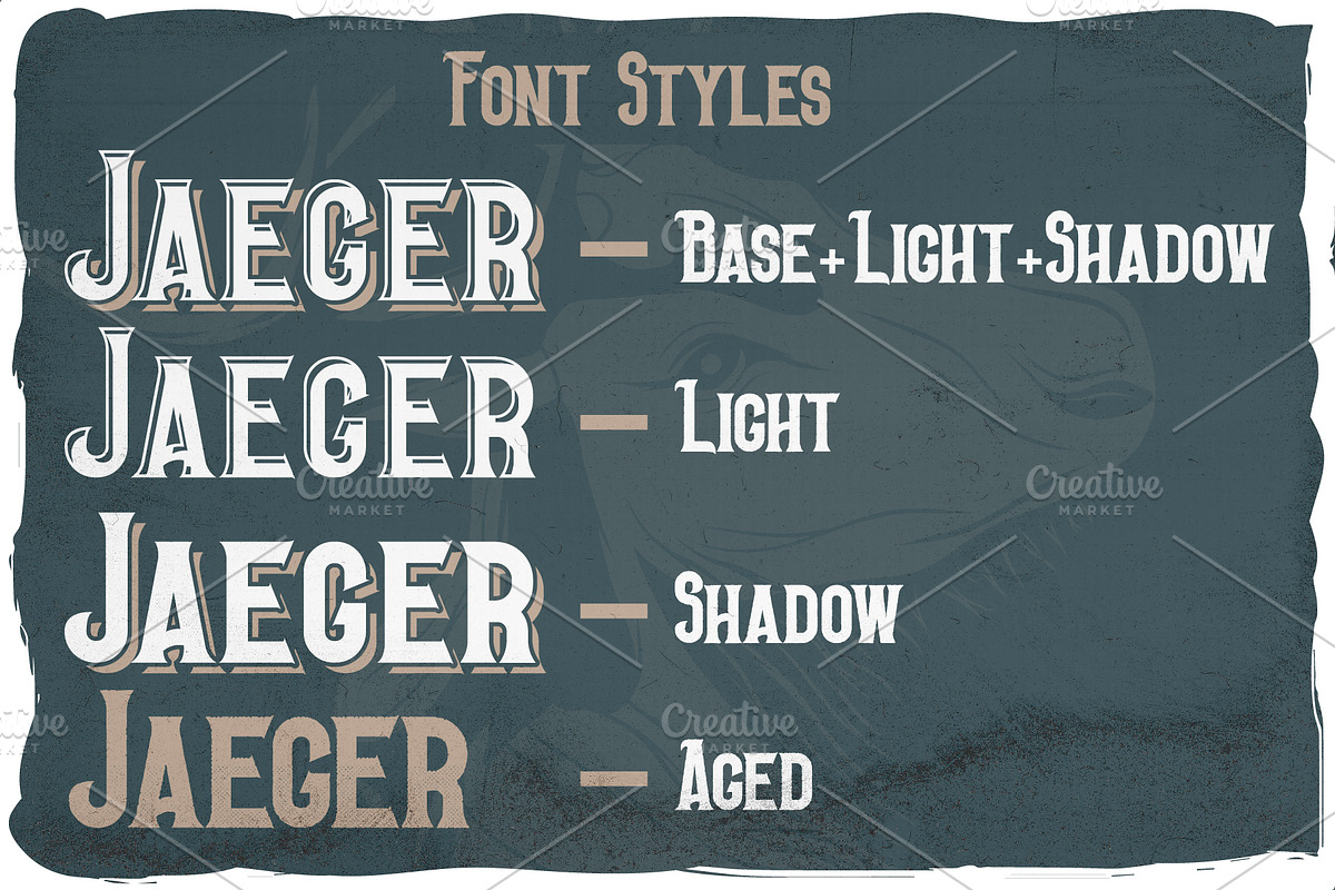 Jaeger font + 6 bonus illustrations, a Font by Heather_insane (Photo 4 of 7)