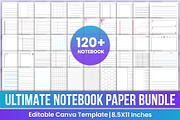 Ultimate Notebook Paper Bundle Canva, a Stationery Template by Mustafiz (Thumbnail 1 of 9)