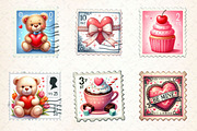 Valentine Stamps Sublimation Clipart, a Work Illustration by Dream Creation (Thumbnail 3 of 6)