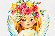 Watercolor angel-Wings clipart, an Illustration by Depiano (Thumbnail 6 of 8)