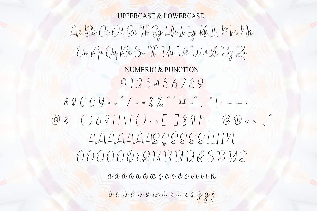 Welcome Mandala | Script Font, a Handwritten Font by Scratchones (Photo 7 of 8)