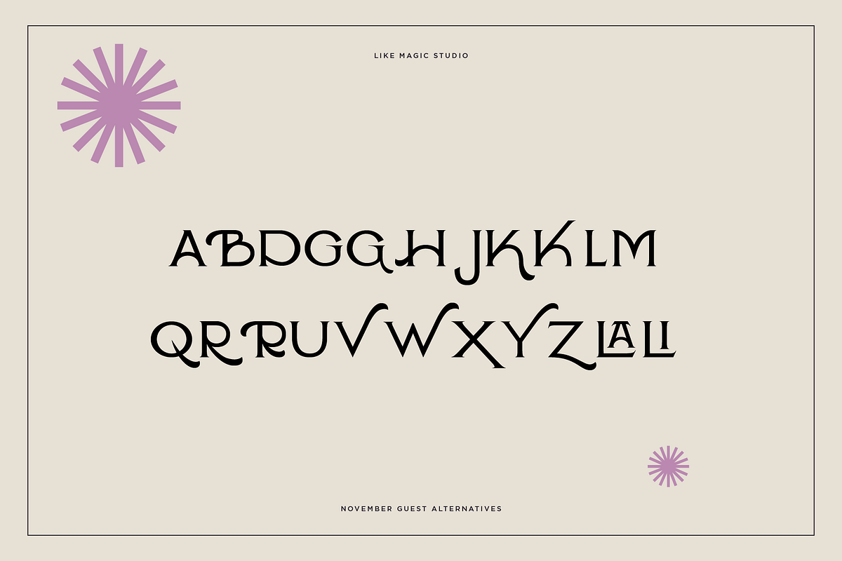 November Guest - An Edgy Serif, a Serif Font by Like Magic Studio (Photo 4 of 10)
