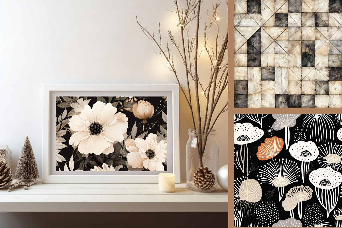 41 Black Mix Seamless Pattern Print, a Pattern Graphic by ARTOZEN DIGITAL (Photo 12 of 16)