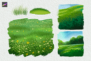 Procreate Brushes - Grass & Leaves, a Brush Add-On by Moon House Shop (Thumbnail 3 of 5)