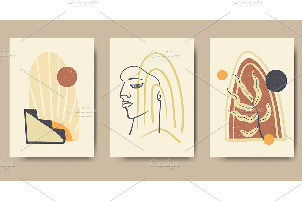 Abstract Graphic Set - Wall Decor, an Illustration by NatalyN (Photo 1 of 2)