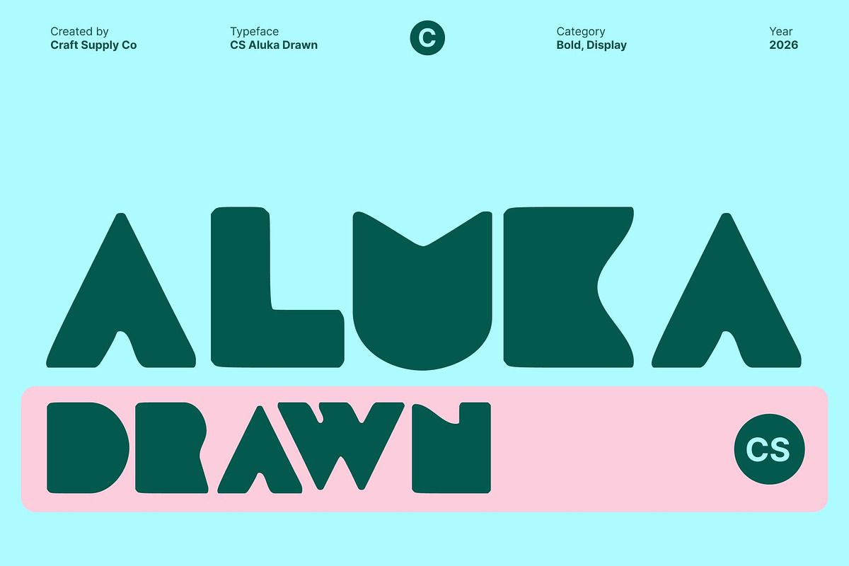 CS Aluka Drawn, a Sans Serif Font by Craft Supply Co. (Photo 1 of 8)