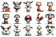 Quirky Farm Animals PNG Clipart, an Illustration by Libby Wishes (Thumbnail 4 of 6)
