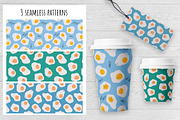 Funny Cats and Fried eggs, a Pattern Graphic by Irina Ostapenko (Thumbnail 5 of 7)