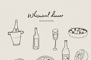 Whismical Dinner Line Art, a Decorative Illustration by Cocoa studio by Eliza M (Thumbnail 2 of 8)