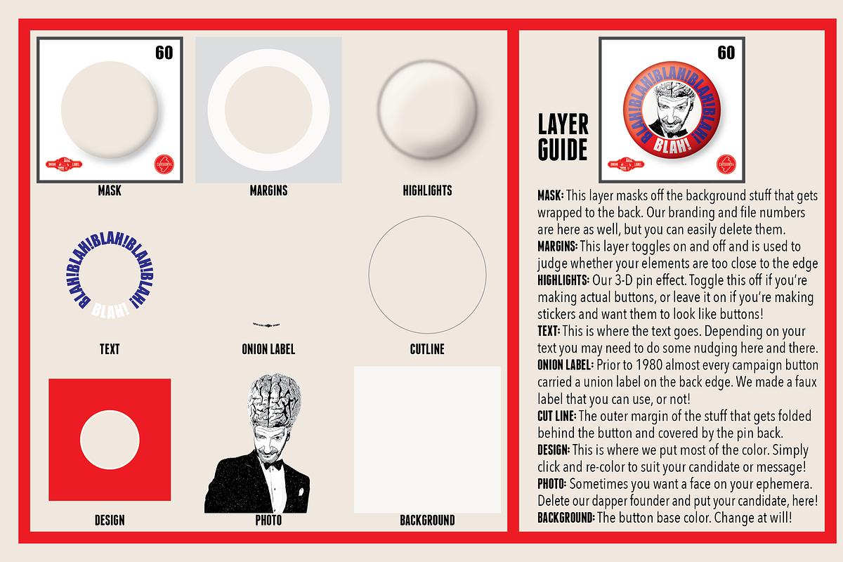 Vintage Campaign Button Templates 03, an Illustration by category4 (Photo 4 of 4)