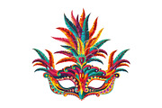 Carnival Masks vector set, a Decorative Illustration by LisaKolbasa (Thumbnail 14 of 15)