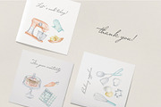 Watercolor Baking Clipart, an Illustration by AquarelleSpace (Thumbnail 5 of 5)