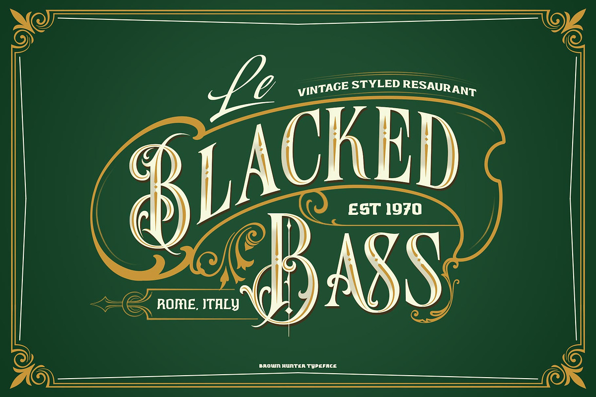 Brown Hunter Victorian Set, a Serif Font by alit design (Photo 3 of 32)