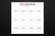 Calendar 2019 Round Style, a Stationery Template by WORAKAMON Design Studio (Thumbnail 4 of 4)