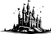 Medieval Castle Silhouette Bundle, an Illustration by Designs_River (Thumbnail 3 of 9)
